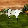 Accent Plus Corrugated Metal Garden Stake - Cow