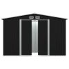 vidaXL Garden Storage Shed Anthracite Steel 101.2"x80.7"x70.1"