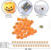 Halloween Pumpkin String Lights, Holiday LED Lights for Indoor Outdoor Decor,30 LED 11.81ft 3D Waterproof Orange Jack-O-Lantern Battery Operated Party