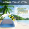 2-3 Person Beach Tent Pop Up Sun Shelter Tent Big Automatic Sun Umbrella 2-3 Person Fishing Beach Shelter Blue