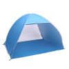 2-3 Person Beach Tent Pop Up Sun Shelter Tent Big Automatic Sun Umbrella 2-3 Person Fishing Beach Shelter Blue