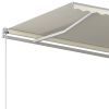 vidaXL Automatic Retractable Awning with Posts 9.8'x8.2' Cream