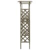 vidaXL Pergola with Gate 45.7"x15.7"x80.3" Gray Solid Firwood