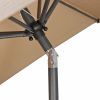 7.5ft Outdoor Patio Umbrella for Inground Pool Balcony Backyard Khaki