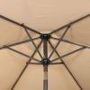 7.5ft Outdoor Patio Umbrella for Inground Pool Balcony Backyard Khaki