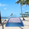 2-3 Person Beach Tent Pop Up Sun Shelter Tent Big Automatic Sun Umbrella 2-3 Person Fishing Beach Shelter Blue