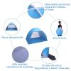 2-3 Person Beach Tent Pop Up Sun Shelter Tent Big Automatic Sun Umbrella 2-3 Person Fishing Beach Shelter Blue