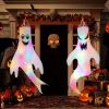 Halloween Decorations Outdoor Decor Hanging Lighted Glowing Ghost Witch Hat Halloween Decorations Indoor Outside Ornaments Clearance Halloween Party L