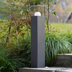 Outdoor Bollard Lamp/Path Light (Color: DARK GREY)